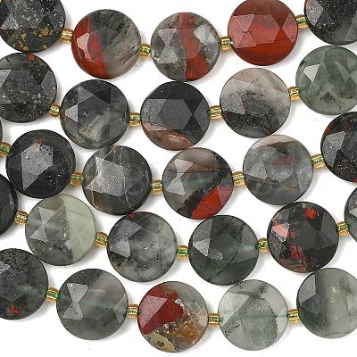Natural Bloodstone Beads Strands G-A292-A09-01-1