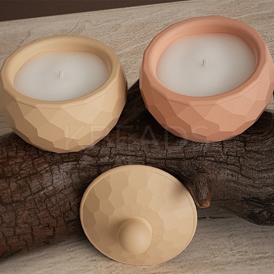 Faceted Round DIY Candle Cup Silicone Molds LS-DIY-Q037-07B-1