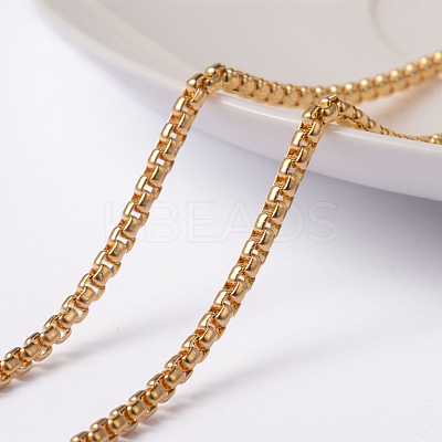 3.28 Feet Ion Plating(IP) 304 Stainless Steel Venetain Chains X-CHS-H007-35G-1
