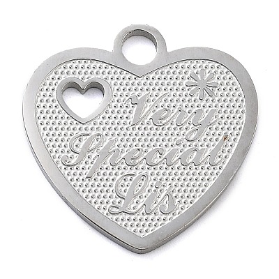 Anti-Tarnish 304 Stainless Steel Pendants STAS-M076-01P-1