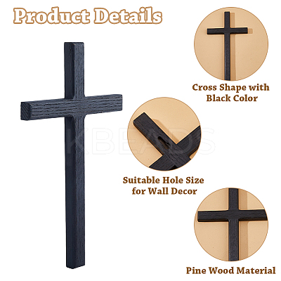 Pine Wood Wall Ornaments AJEW-WH0481-580-1