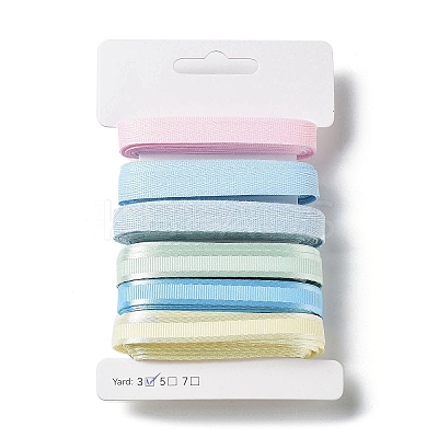 18 Yards 6 Colors Polyester Ribbon SRIB-C001-B04-1