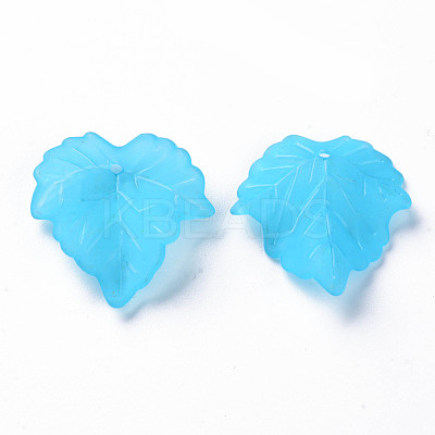 Autumn Theme Transparent Frosted Acrylic Pendants X-PAF002Y-1