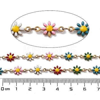 Ion Plating(IP) 304 Stainless Steel Handmade Beaded Chain CHS-K019-06G-01-1
