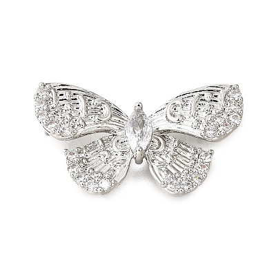 Brass Pave Clear Cubic Zirconia Links KK-D356-20P-1