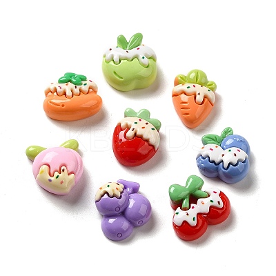 Opaque Resin Decoden Cabochons RESI-D009-03-1