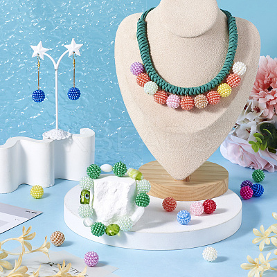 130Pcs 13 Colors ABS Plastic Round Beads KY-TA0001-32-1