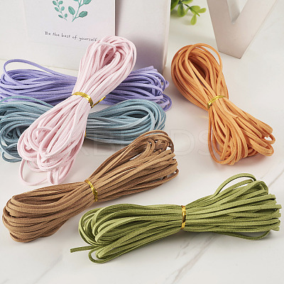60 Yards 6 Colors Flat Faux Suede Cord LW-TA0001-02-1
