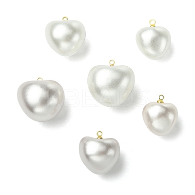 6Pcs 6 Styles Shell Pearl Pendants KK-CJ0003-73-1