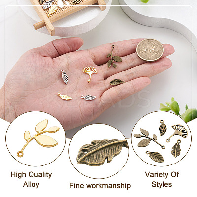 150Pcs 15 Style Zinc Alloy Pendants FIND-PJ0001-22-1