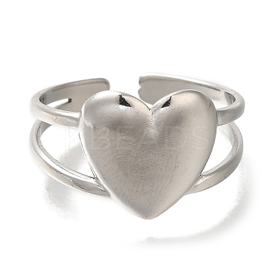 304 Stainless Steel Cuff Rings LS-RJEW-Z074-19P-1
