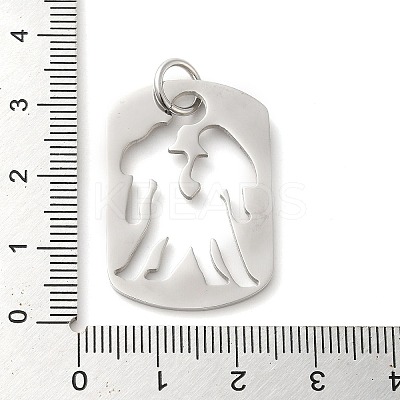 Non-Tarnish Hollow 304 Stainless Steel Pendants STAS-C086-04F-P-1