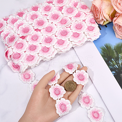 Polyester Flower Lace Ribbon OCOR-WH20001-03B-1