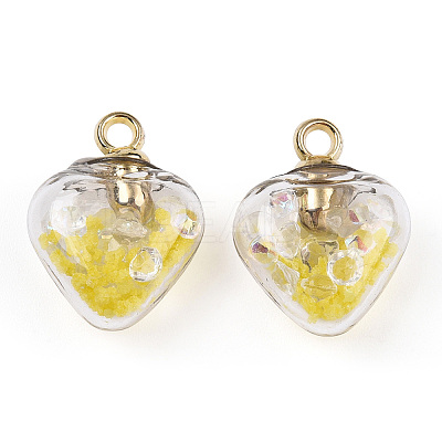 Glow in the Dark Luminous Glass Pendants GLAA-YWC0001-01D-1