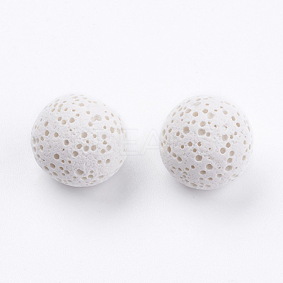 Unwaxed Natural Lava Rock Beads G-I190-14mm-B03-1
