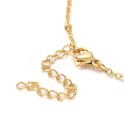 PVD Vacuum Plating 304 Stainless Steel Stud Earring and Pendant Necklace Set SJEW-C002-01A-G-1