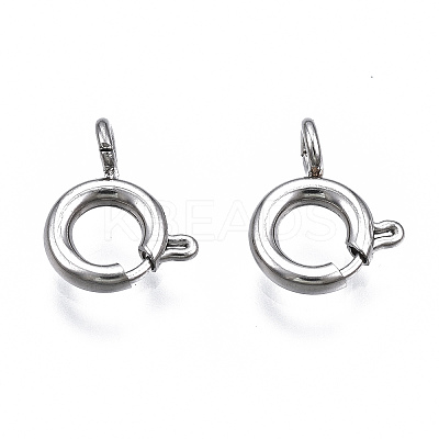 Tarnish Resistant 304 Stainless Steel Spring Ring Clasps X-STAS-S117-016B-1