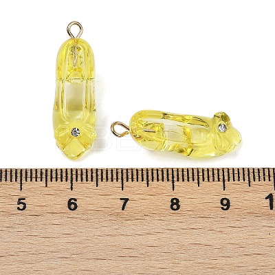 Transparent Resin Rhinestone Pendants RESI-Q021-01E-1