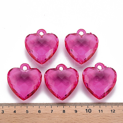 Transparent Acrylic Pendants X-TACR-T024-03B-906-1