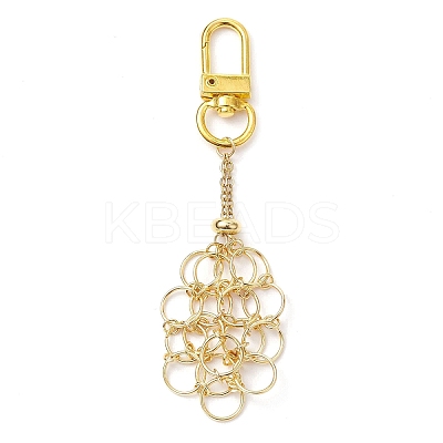 304 Stainless Steel Chain Pouch Natural Gemstone Pendant Decorations HJEW-JM01888-02-1
