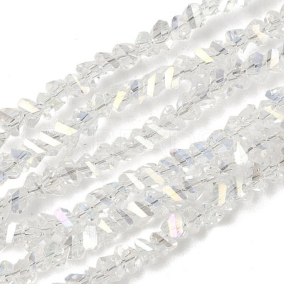 Electroplate Transparent Glass Beads Strands EGLA-P061-04C-AB16-1