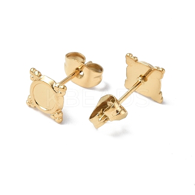 Ion Plating(IP) 304 Stainless Steel Stud Earring Findings STAS-F286-05G-1
