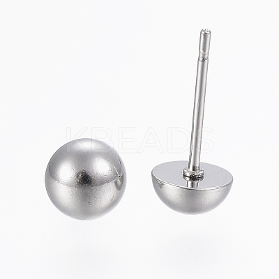 Non-Tarnish 201 Stainless Steel Stud Earring Findings STAS-G179-39P-C-1