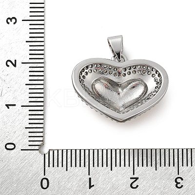 Brass Micro Pave Cubic Zirconia Pendants KK-C091-02-PG-1