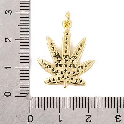 Rack Plating Brass Micro Pave Cubic Zirconia Pendants KK-K367-05G-02-1