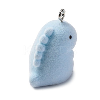 Flocky Resin Pendants LS-FIND-S001-08D-1