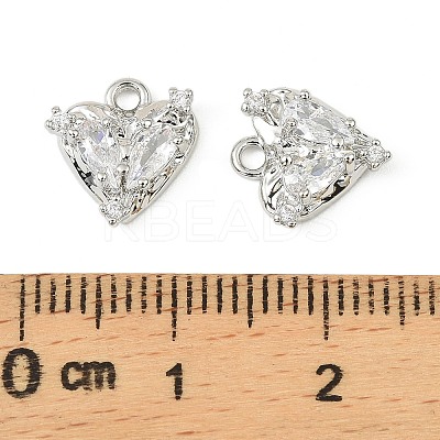 Brass Micro Pave Cubic Zirconia Charms LS-KK-C107-14B-P-1