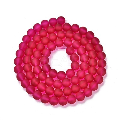 Baking Paint Transparent Glass Bead Strands GLAA-S031-10mm-39-1