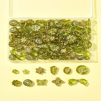 110Pcs 11 Styles Transparent Acrylic Beads OACR-FS0002-07-1