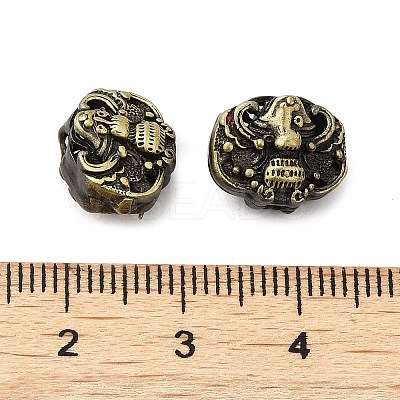 Tibetan Style Rack Plating Brass Bead KK-Q805-32AB-1