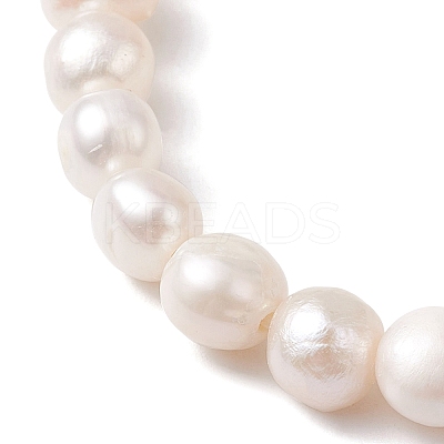 Natural Pearl Beaded Stretch Bracelets BJEW-JB10015-1