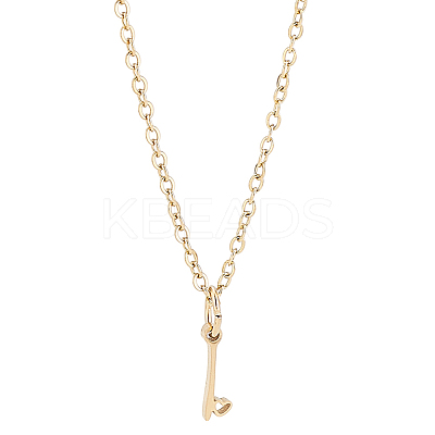 1pc 304 Stainless Steel Letter Pendant Necklaces NJEW-LP0001-39I-G-1