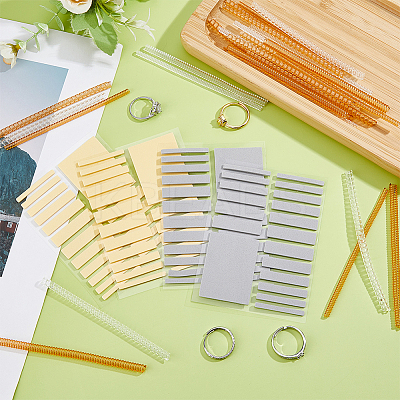 36Pcs 10 Styles Resin Spring Coil & EVA Ring Size Adjuster Sticker DIY-FH0008-32-1