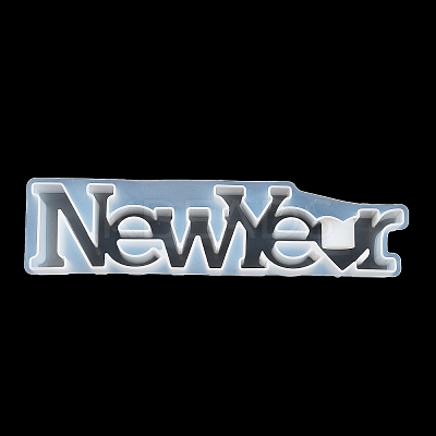 Word NEW YEAR DIY Candle Holder Silicone Molds SIL-F008-02B-1