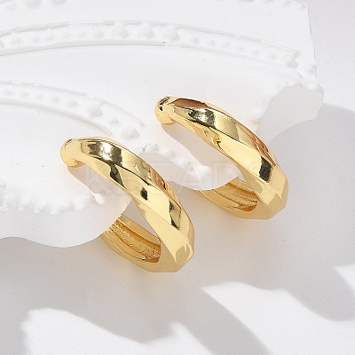 Rack Plating Brass Chunky Cuff Earrings for Women EJEW-G288-14G-1