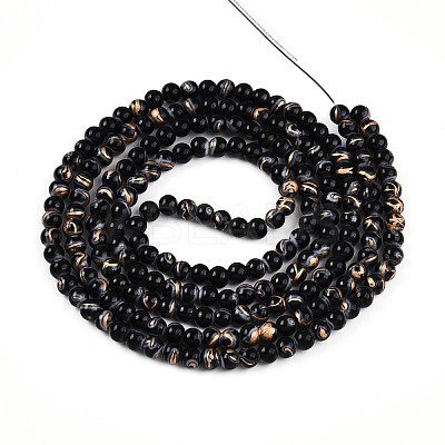 Baking Paint Glass Beads Strands DGLA-N010-4mm-10-1