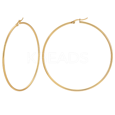 3 Pairs 201 Stainless Steel Hoop Earrings for Women EJEW-LP0001-05-1