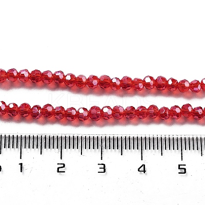 Electroplate Transparent Glass Beads Strands EGLA-A035-T3mm-A01-1