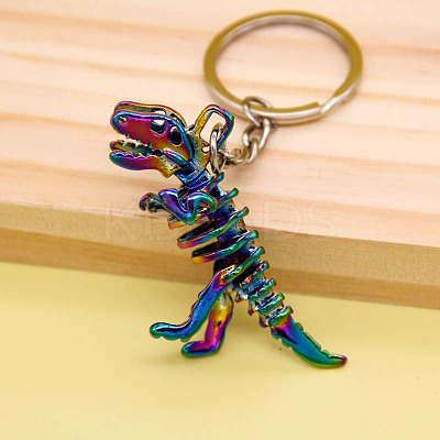 Halloween Alloy Skull Dinosaur Pendant Keychain LS-WG34107-01-1