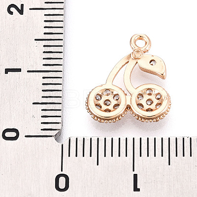 Brass Micro Pave Cubic Zirconia Charms KK-T076-05KCG-1