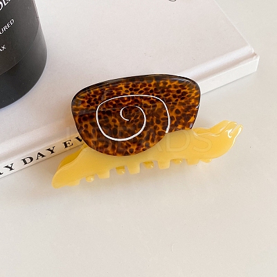 Brown Cellulose Acetate Claw Hair Clips PW-WG36375-03-1