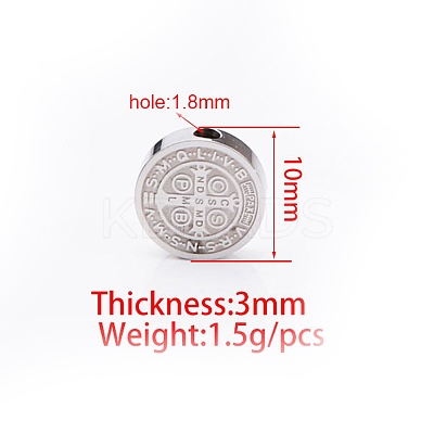 Tarnish Resistant Stainless Steel Beads RELI-PW0001-086P-1