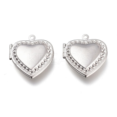 Tarnish Resistant 316 Stainless Steel Locket Pendants STAS-Z010-02-1