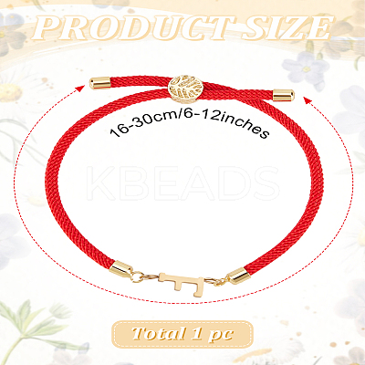 1Pc Adjustable Nylon Cord Slider Bracelets for Women BJEW-LP0001-32F-02-1