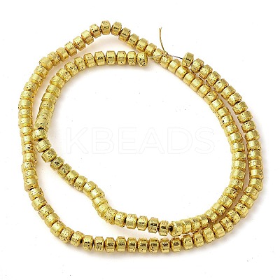 Electroplated Natural Lava Rock Beads Strands G-L606-C02-01A-1