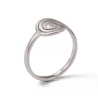 Non-Tarnish 201 Stainless Steel Vortex Adjustable Ring for Women RJEW-C045-07P-1